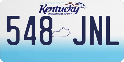 KY license plate 548JNL