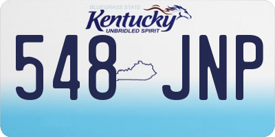 KY license plate 548JNP