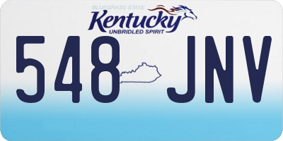 KY license plate 548JNV