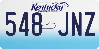KY license plate 548JNZ