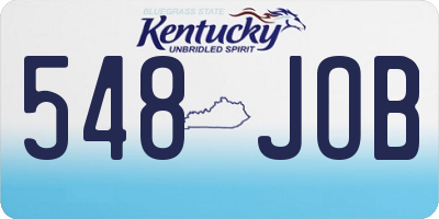 KY license plate 548JOB