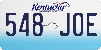 KY license plate 548JOE