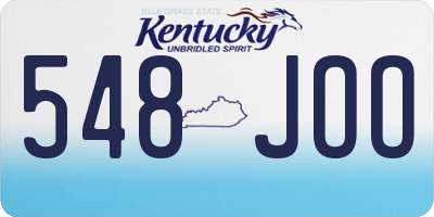 KY license plate 548JOO