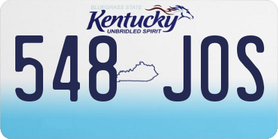 KY license plate 548JOS