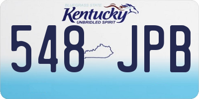 KY license plate 548JPB