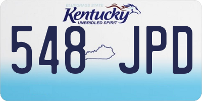 KY license plate 548JPD