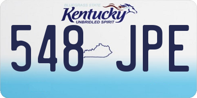 KY license plate 548JPE