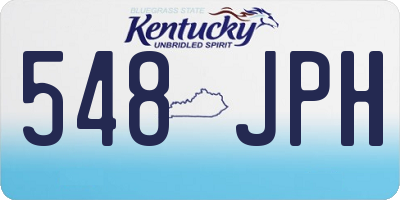 KY license plate 548JPH