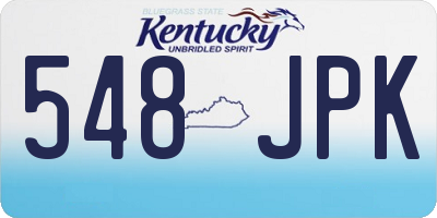 KY license plate 548JPK