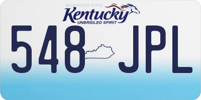 KY license plate 548JPL