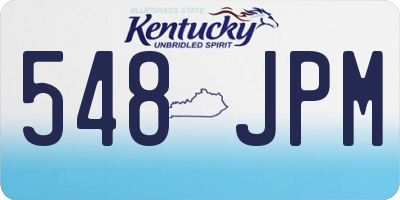 KY license plate 548JPM