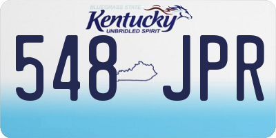 KY license plate 548JPR