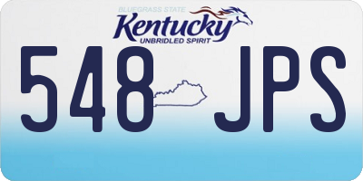 KY license plate 548JPS