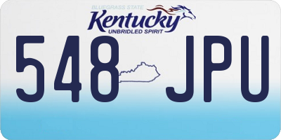 KY license plate 548JPU