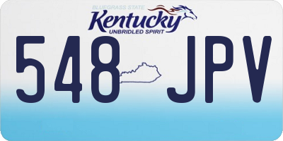 KY license plate 548JPV