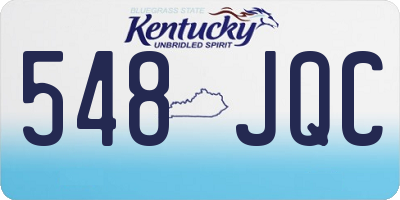 KY license plate 548JQC