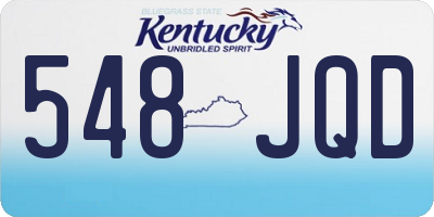 KY license plate 548JQD