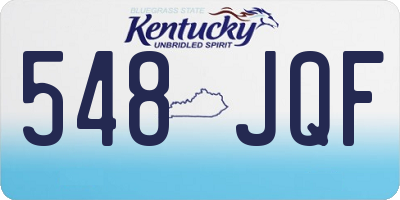 KY license plate 548JQF