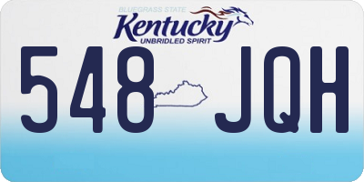 KY license plate 548JQH