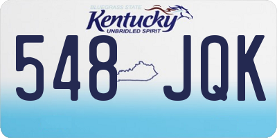KY license plate 548JQK