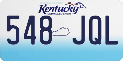 KY license plate 548JQL