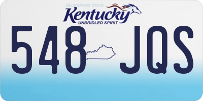 KY license plate 548JQS