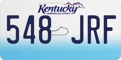 KY license plate 548JRF