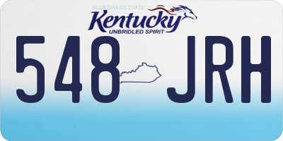 KY license plate 548JRH