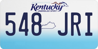 KY license plate 548JRI