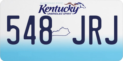 KY license plate 548JRJ