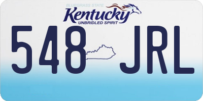 KY license plate 548JRL