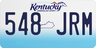 KY license plate 548JRM