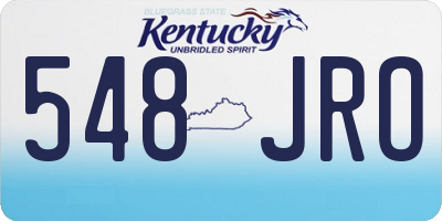 KY license plate 548JRO