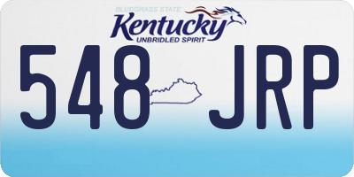KY license plate 548JRP