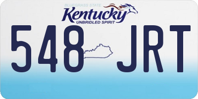 KY license plate 548JRT