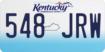 KY license plate 548JRW