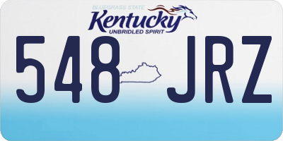 KY license plate 548JRZ