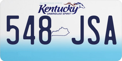KY license plate 548JSA