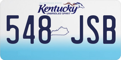 KY license plate 548JSB
