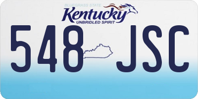 KY license plate 548JSC