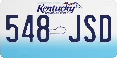 KY license plate 548JSD