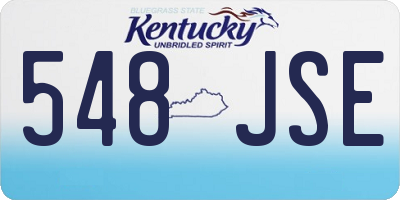 KY license plate 548JSE