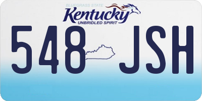 KY license plate 548JSH