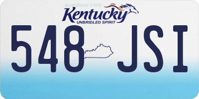 KY license plate 548JSI