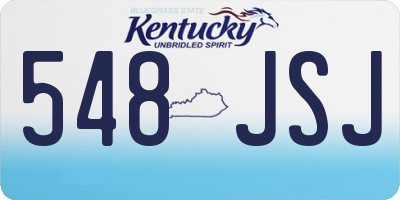 KY license plate 548JSJ