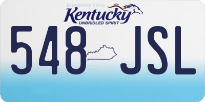 KY license plate 548JSL