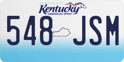 KY license plate 548JSM