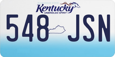 KY license plate 548JSN