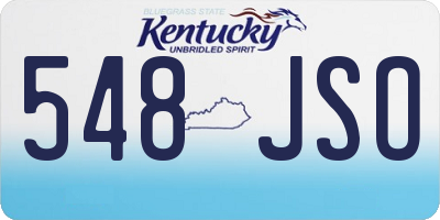 KY license plate 548JSO