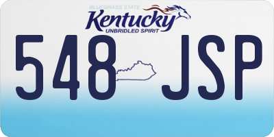 KY license plate 548JSP